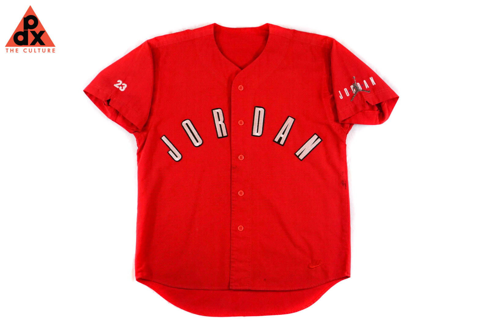 red jordan baseball jersey